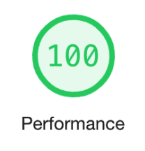 google lighthouse performance score of 100