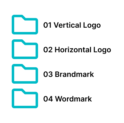 folders showing the 4 types of logo files