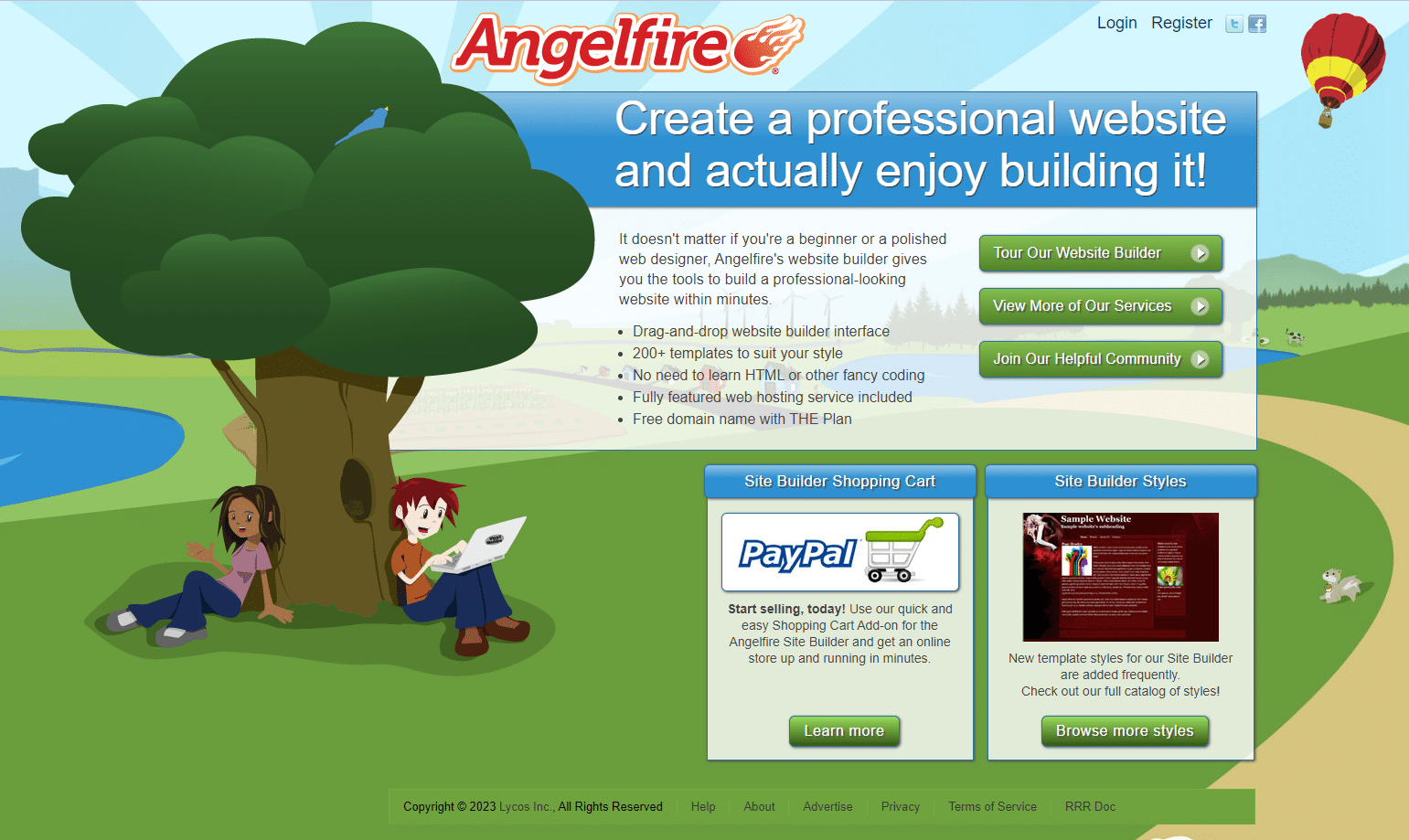 Angelfire website